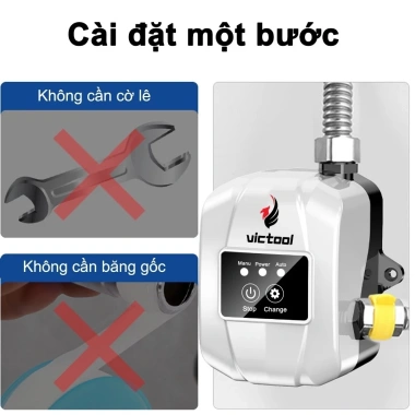 Máy Bơm Tăng Áp Tự Động 150W - Ép Nước Mạnh Nước Nóng & Toilet, Bảo Hành 12 Tháng, 490.000đ 5