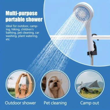 Máy bơm vòi hoa sen du lịch di động, nhỏ gọn đa năng cắm trại - 100.000 VNĐ, COD 12h