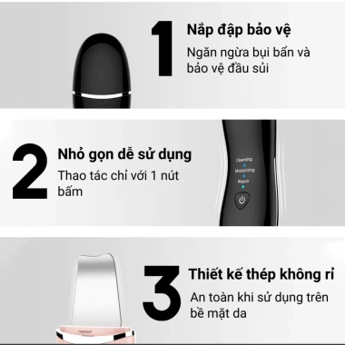 Máy Cà Da ULTRASONIC SHOVEL Mới Sủi Da Siêu Âm, Làm Sạch Sâu, Se Khít Lỗ Chân 2