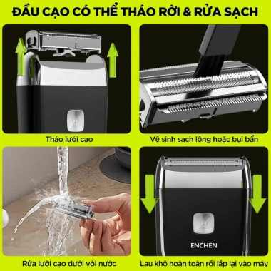 Máy cạo lông Enchen A2 nữ - Chống nước, thép không gỉ, chỉ 319.000 8