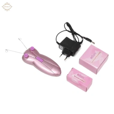 Máy cạo lông mặt điện EU 220V màu hồng, tích hợp ánh sáng, đa năng, dây nguồn 1,8m - Giá ưu đãi 195.800₫