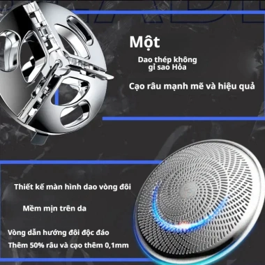 Máy Cạo Râu Điện JS Du Lịch Chống Nước, Sạc Type‑C, Pin Lâu, Cạo Ướt và Khô, Nhỏ Gọn, Giá 127k 3