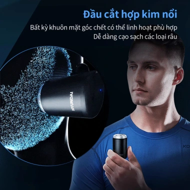 Máy cạo râu điện Mini HYUNDAI USB không dây, chống nước, sạc lại, bỏ túi 3 Máy cạo râu điện Mini HYUNDAI USB không dây, chống nước, sạc lại, bỏ túi 3