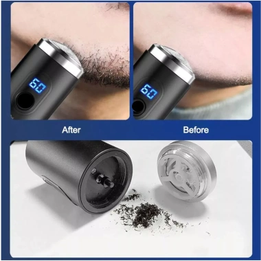 Máy cạo râu điện ướt khô sạc USB, chống nước, mini màn hình kỹ thuật số du lịch tiện 3