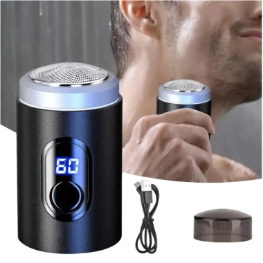 Máy cạo râu điện ướt khô sạc USB, chống nước, mini màn hình kỹ thuật số du lịch tiện 4
