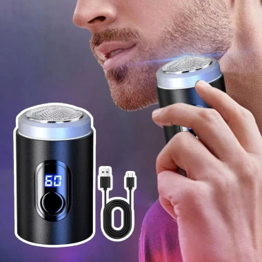 Máy cạo râu điện ướt khô sạc USB, chống nước, mini màn hình kỹ thuật số du lịch tiện 6