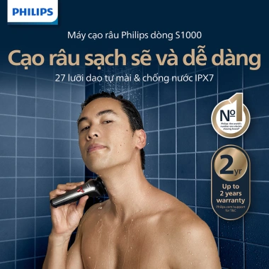 Máy Cạo Râu Du Lịch Cầm Tay Philips S1.103/02 - Êm Ái, Dễ Dàng, Bảo Hành 24 Tháng