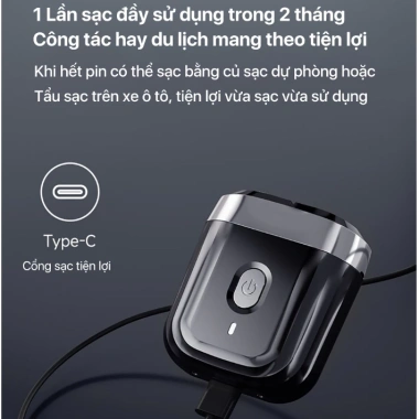 Máy cạo râu Enchen Mini 6 lưỡi dao kép mỏng, chống nước IPX, pin 2 tháng, BH 12 tháng - 373.500₫ 8 Máy cạo râu Enchen Mini 6 lưỡi dao kép mỏng, chống nước IPX, pin 2 tháng, BH 12 tháng - 373.500₫ 8
