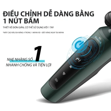 Máy Cạo Râu Nam Shaver 9D, Tỉa Lông Mũi, 3 Lưỡi Dao Kép, Chống Nước Tuệ Minh 110k
