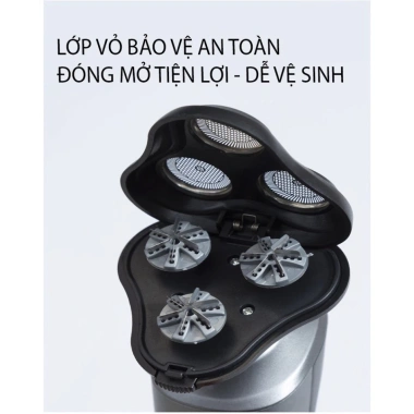 Máy Cạo Râu Nam Shaver 9D, Tỉa Lông Mũi, 3 Lưỡi Dao Kép, Chống Nước Tuệ Minh 110k