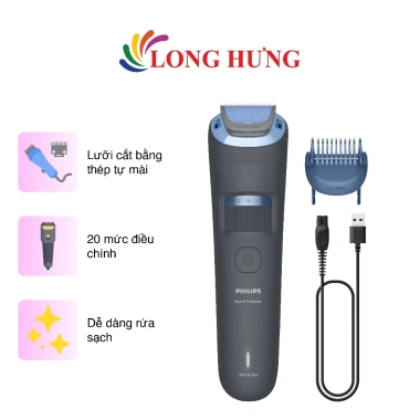 Máy cạo râu Philips Beard Trimmer 3.000 Series BT3.617/15 - Độ chính xác cao, pin lâu, giảm giá 899.000₫