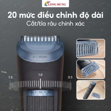 Máy cạo râu Philips Beard Trimmer 3.000 Series BT3.617/15 - Độ chính xác cao, pin lâu, giảm giá 899.000₫