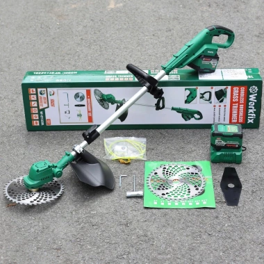 Máy cắt cỏ cầm tay pin WORKFIX WF-GT1.323BL - Lưỡi 250mm, điều chỉnh, 934k