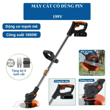 Máy cắt cỏ pin 1.800W lõi đồng, công suất cao, giảm giá 338.000₫