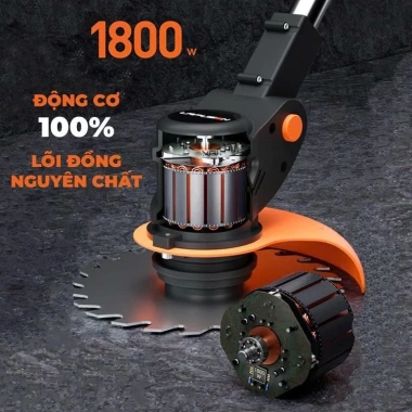 Máy cắt cỏ pin 1.800W lõi đồng, công suất cao, giảm giá 338.000₫