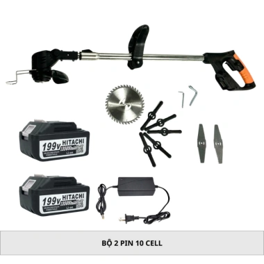 Máy cắt cỏ pin Hitachi - Máy phát cỏ cầm tay tặng bộ 8 lưỡi cắt, giá 335.000 VND 2