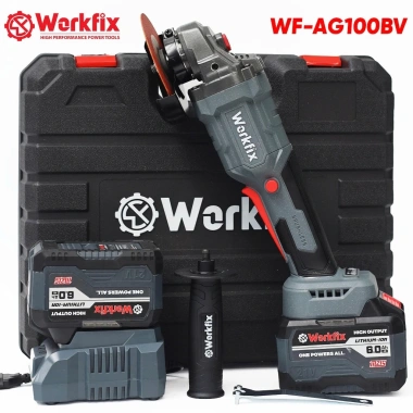 Máy Cắt Mài Cầm Tay WORKFIX WF-AG100B 3 Tốc Độ 15cell Chống Sốc Đá Không Chổi Than Giá 594k