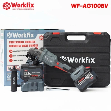 Máy Cắt Mài Cầm Tay WORKFIX WF-AG100B 3 Tốc Độ 15cell Chống Sốc Đá Không Chổi Than Giá 594k