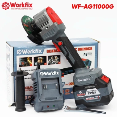 Máy Cắt Mài Pin WORKFIX WF-AG11.000G 3 Tốc Độ, Không Bánh Răng, Chống Sốc Đá - Giá 1.289.000 VNĐ
