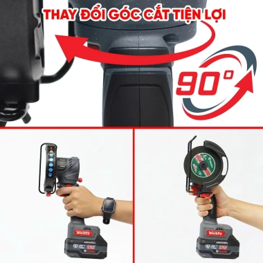 Máy cắt mini pin WORKFIX WF-AG100MN 3 mức, tốc độ 13.000v/p, chân pin phổ thông – Giá 898k