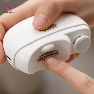 Máy cắt móng tay điện tự động USB sạc lại, đèn LED & mài bóng, phù hợp cho người lớn và bé 6