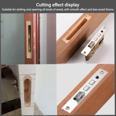 Máy cắt rãnh khóa cửa gỗ AHYS - Thép vonfram CNC, Shank 10mm, Định tuyến sạch đáy 16-30mm, Giá ưu đãi 93.500₫