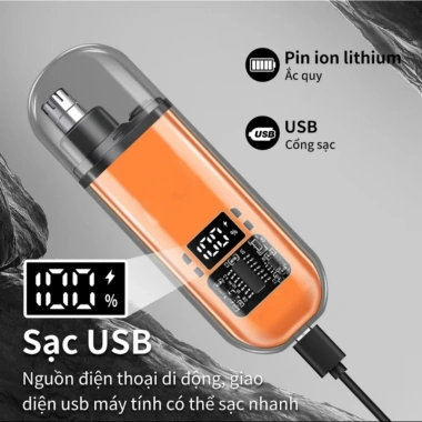 Máy cắt tỉa lông mũi HOCO UK nam – Nhỏ gọn, pin sạc, LED, vệ sinh, 58.900₫ 2