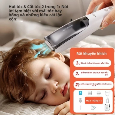 Máy cắt tóc tự động Yi Jian cho bé – hút tóc, an toàn, ưu đãi 627.200₫ Máy cắt tóc tự động Yi Jian cho bé – hút tóc, an toàn, ưu đãi 627.200₫