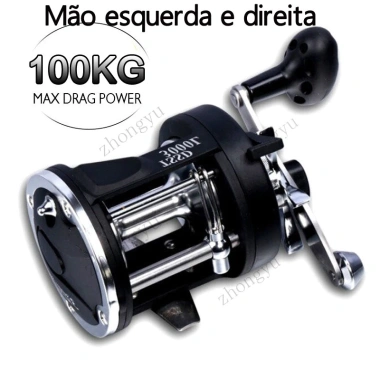 Máy câu nước mặn 2.000-4.000 - Bánh răng kim loại, kéo 100kg, chống ăn mòn, câu cá đại dương & nước ngọt