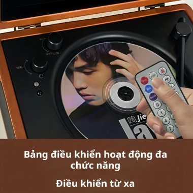 Máy CD Bluetooth Di Động Âm Thanh Sống Động, Đèn LED & Sạc Pin – Quà Tặng 999k