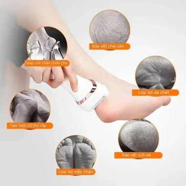 Máy chà gót chân 3 đầu mài 2 chế độ - Tẩy tế bào chết, kèm 10 phụ kiện, 162.000₫ 4