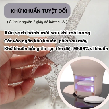 Máy Chà Gót Chân DELADEP Tự Động - Mài Gót Mịn, Tẩy Da Chết, Tặng 3 Đầu Mài - 179.000₫ 6