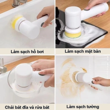 Máy chà rửa điện cầm tay tự động, sạch kính, bếp, giày dép - Giá chỉ 52.000₫ 5