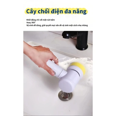 Máy chà rửa điện cầm tay tự động, sạch kính, bếp, giày dép - Giá chỉ 52.000₫ 8