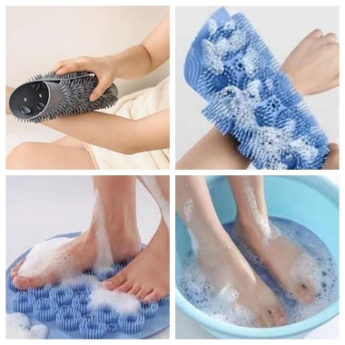 Máy chà sàn lưng POKINGE, Bàn chải tắm TPR, Máy hút chân treo tường tái sử dụng, Massage chân - Giá chỉ 64.152₫ 5