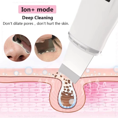 Máy chà sàn siêu âm da mặt - Làm sạch sâu, thu nhỏ lỗ chân lông, thẻ mụn, kèm sữa rửa mặt - Giá ưu đãi 269.426₫