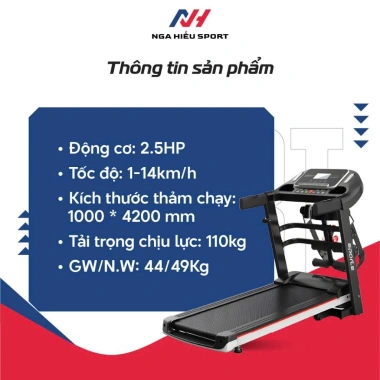 Máy chạy bộ A7AB/A7S 2HP gấp gọn, đai massage, chạy nhẹ, chống rung - Hàng chính hãng