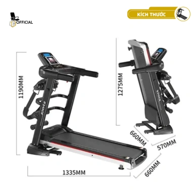 Máy chạy bộ A7S Sport đa năng kèm đai massage, rung và gập bụng - Giá 5.020.000₫