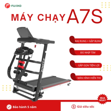 Máy chạy bộ A7S trong nhà – Đo nhịp tim, quãng đường, loa Bluetooth, giá 5.06 triệu