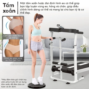 Máy chạy bộ CƠ 5 in 1 SH‑S306 Treadmill 2.021 đa năng, kèm đĩa xoay eo 360 độ - 2.099.000 VND