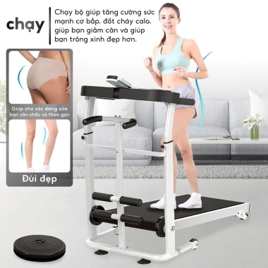 Máy chạy bộ CƠ 5 in 1 SH‑S306 Treadmill 2.021 đa năng, kèm đĩa xoay eo 360 độ - 2.099.000 VND
