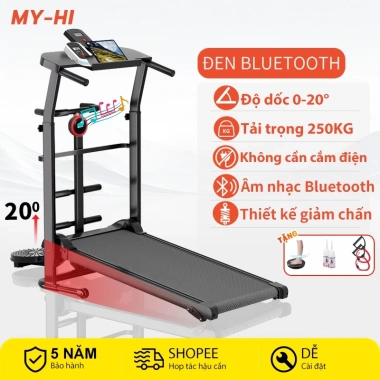 Máy chạy bộ cơ gấp gọn, đệm đi bộ, độ dốc điều chỉnh, Bluetooth, âm nhạc, giá 1.799.000₫ 10 Máy chạy bộ cơ gấp gọn, đệm đi bộ, độ dốc điều chỉnh, Bluetooth, âm nhạc, giá 1.799.000₫ 10