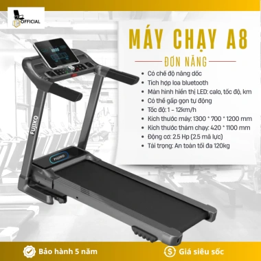 Máy chạy bộ đa năng FUJIKO A8 tích hợp máy rung, gập bụng, chế độ nâng độc, gấp gọn tự động - Giá ưu đãi 4,940,000 VND 8