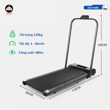 Máy chạy bộ điện FUJIKO A6 nhỏ gọn, gấp gọn, điều chỉnh tốc độ - Giá 2,260,000₫ 5