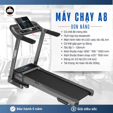 Máy chạy bộ điện FUJIKO A6 nhỏ gọn, gấp gọn, điều chỉnh tốc độ - Giá 2,260,000₫ 9