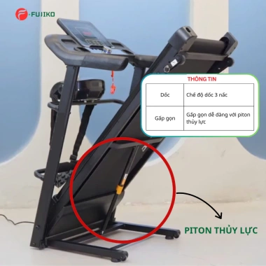 Máy chạy bộ điện Fujiko A8 nâng dốc, gấp gọn tự động đa năng - Giá chỉ 4.95 triệu
