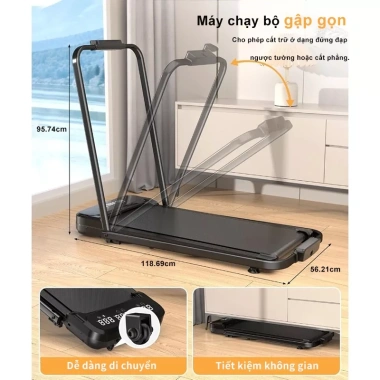 Máy chạy bộ điện gấp gọn MY-HI T3 - Độ dốc tùy chỉnh, tay vịn gập, tắt tiếng, phù hợp gia đình, giá ưu đãi 2,290,000₫ 4