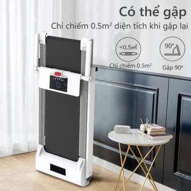 Máy chạy bộ điện mới gọn nhẹ gia dụng, gấp gọn, yên tĩnh, phát nhạc, bảo hành 4