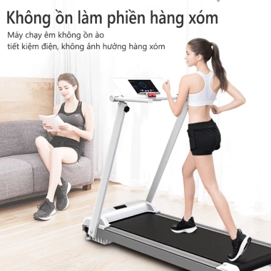 Máy chạy bộ điện mới gọn nhẹ gia dụng, gấp gọn, yên tĩnh, phát nhạc, bảo hành 8