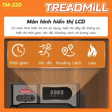 Máy chạy bộ điện TM220 1.75HP màn hình LED Remote - Giá chỉ 2.399.000 VND